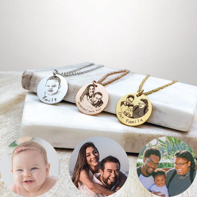 Collana personalizzata per collane con foto di famiglia da donna